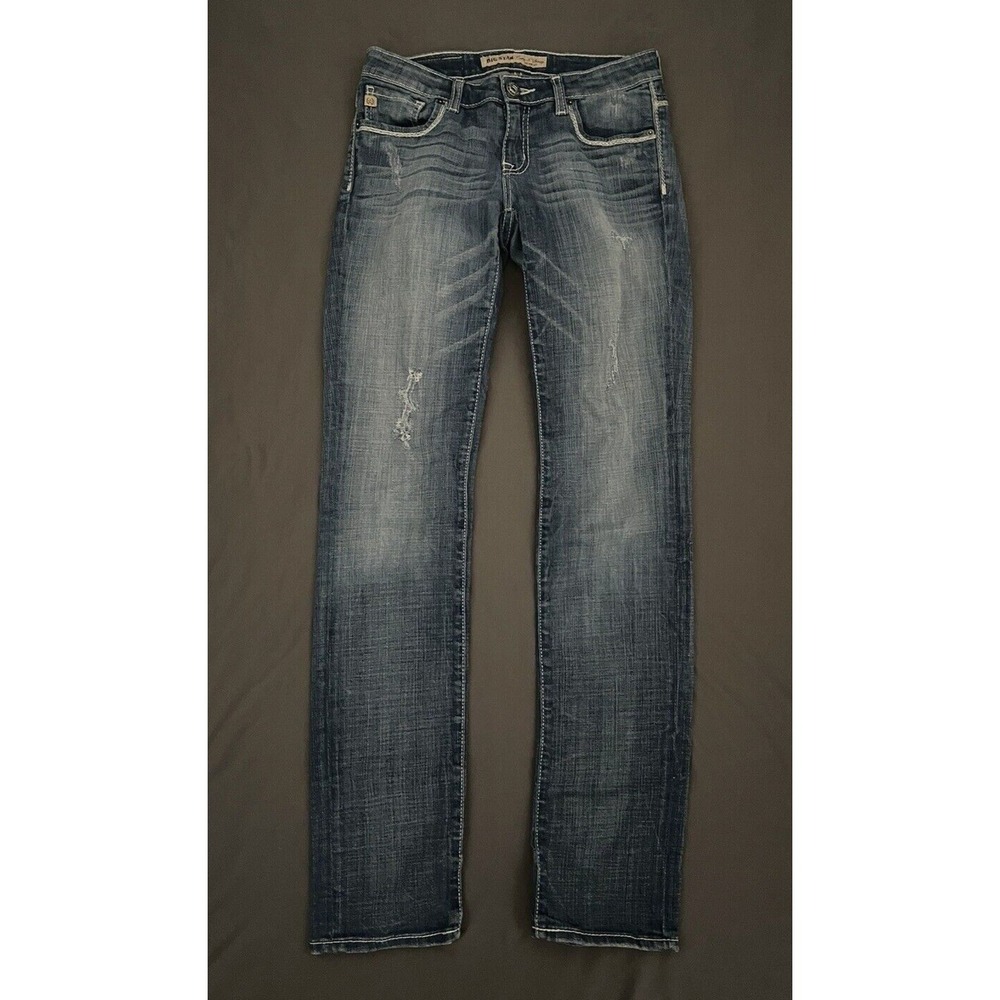 BigStar Womens SZ 26 L Med Wash Denim Casey K Skinny Low Rise Straight Leg Jeans - Picture 4 of 16